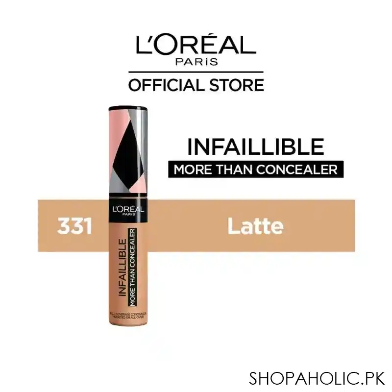 l'oreal paris infaillible full wear more than concealer, full coverage concealer, 331 latte image2