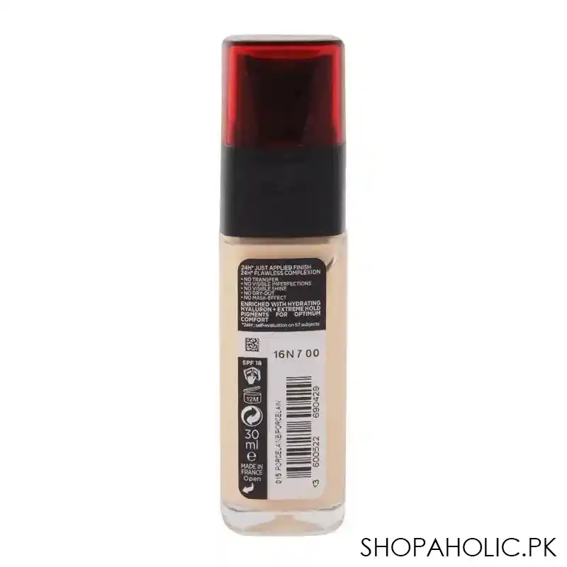 l'oreal paris infallible 24h stay fresh foundation, 015 porcelain image4