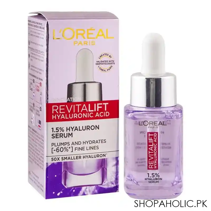 l'oreal paris innovation revitalift hyaluronic acid 1.5% hyaluron serum, 15ml main image