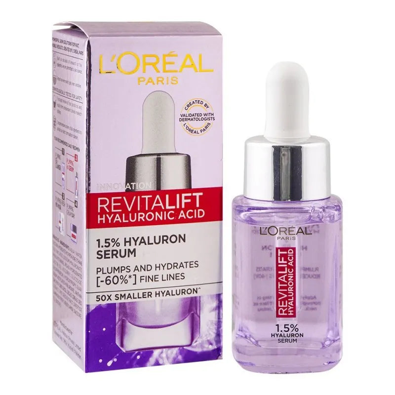 l'oreal paris innovation revitalift hyaluronic acid 1.5% hyaluron serum, 15ml main image