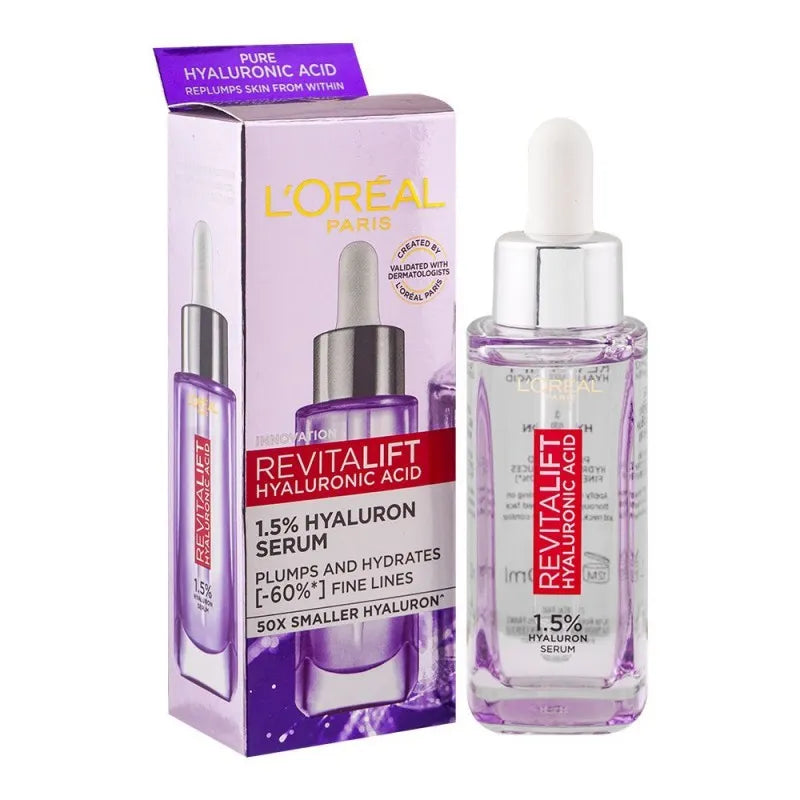 l'oreal paris innovation revitalift hyaluronic acid 1.5% hyaluron serum, 30ml main image