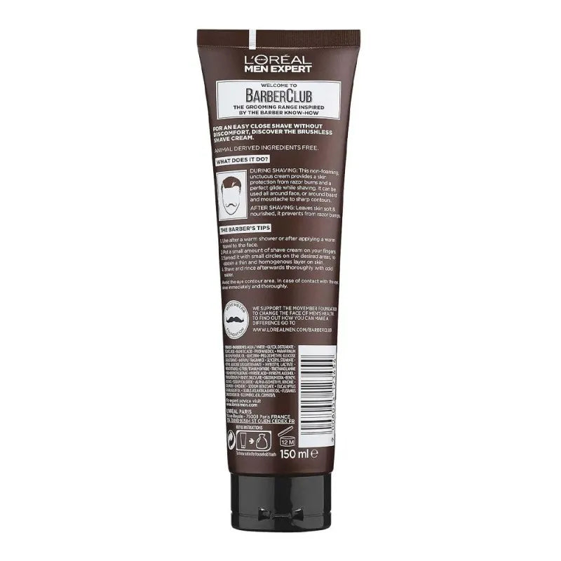 l'oreal paris men expert barber club protective shaving cream, 150ml image2