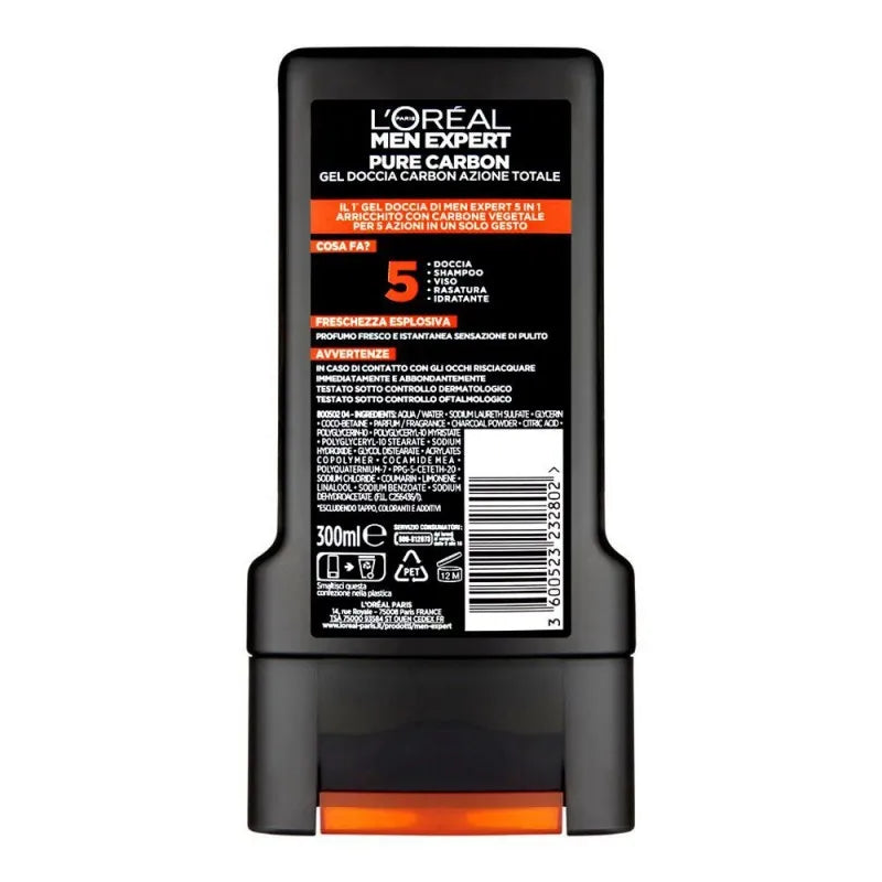 l'oreal paris men expert pure carbon 5in1 shower gel, 300ml image2