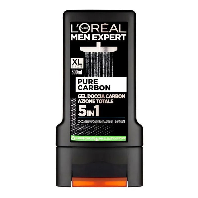 l'oreal paris men expert pure carbon 5in1 shower gel, 300ml main image