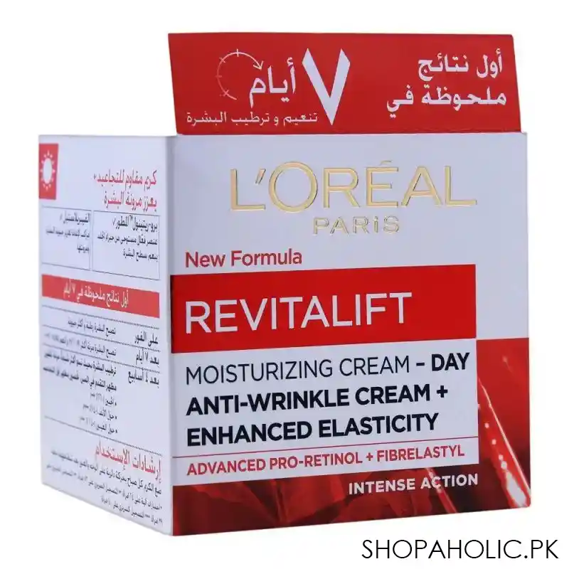 l'oreal paris revitalift moisturizing day cream, anti wrinkle cream, intense action, 50ml image3