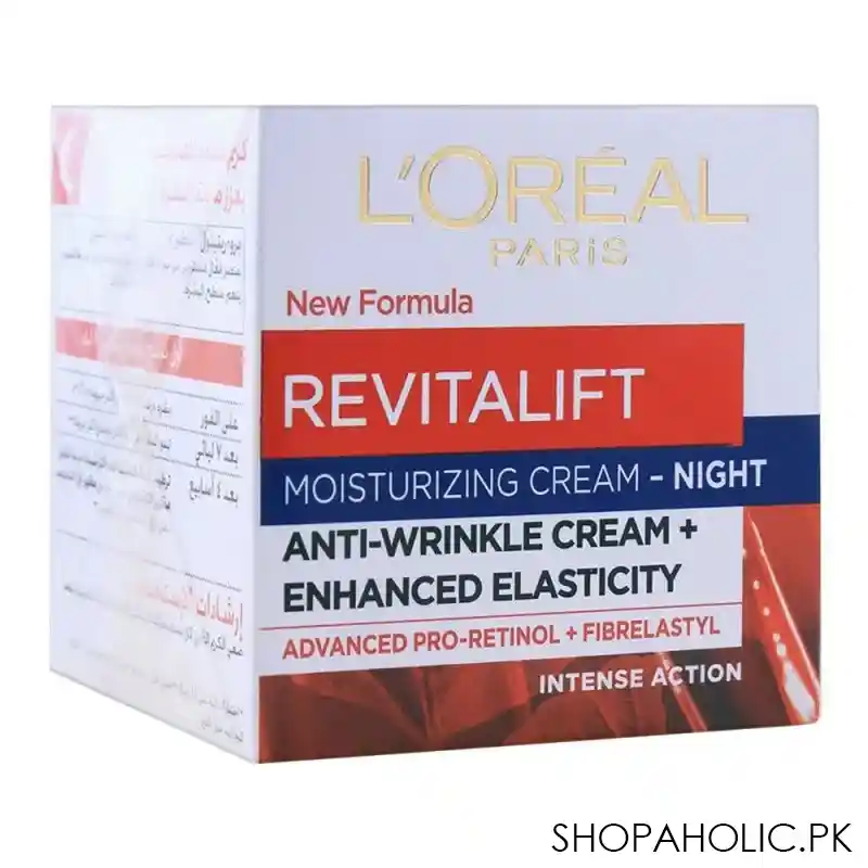 l'oreal paris revitalift moisturizing night cream, anti wrinkle cream, intense action, 50ml image2