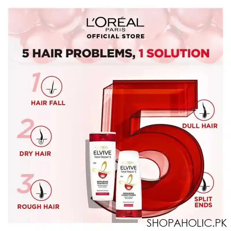 l'oreal paris total repair 5 repairing shampoo, for damaged hair, 175ml image2