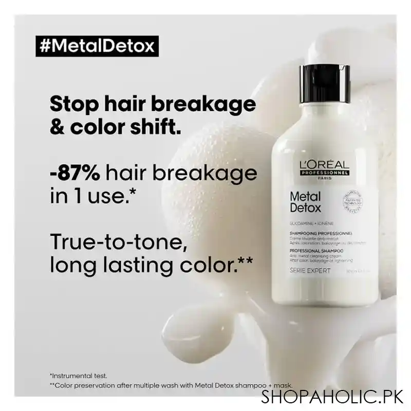 l'oreal professionnel serie expert metal detox glicoamine + ionene professional shampoo, 300ml image2