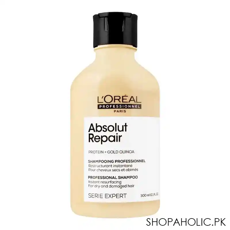 l'oreal professionnel serie expert protein + gold quinoa absolut repair dry and damage hair shampoo, 300ml image5