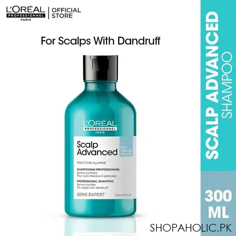 l'oreal professionnel serie expert scalp advanced anti pellicular dandruff professional shampoo, for scalps with dandruff, 300ml main image