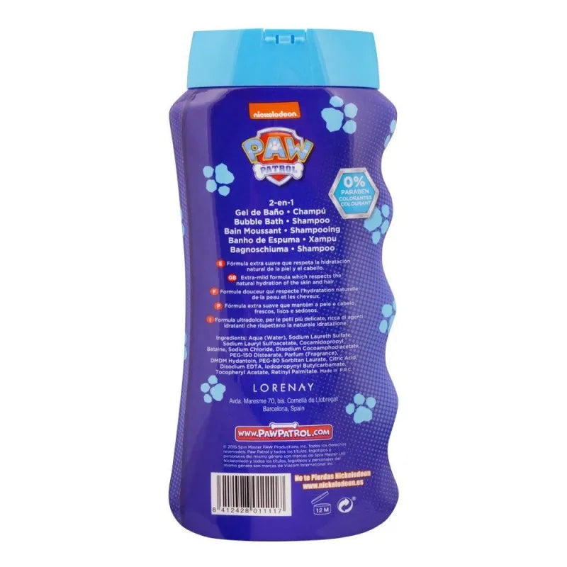 lorenay paw patrol bubble bath + shampoo, 475ml image2