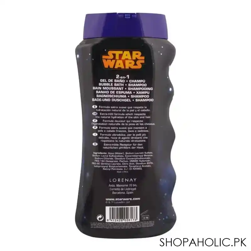 lorenay star war bubble bath + shampoo, 475ml image2