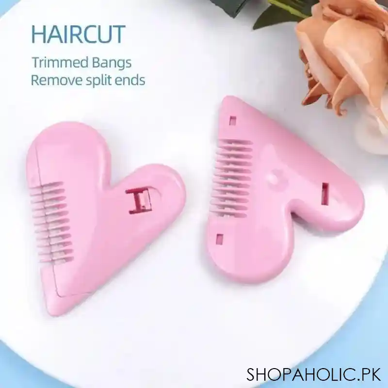 love heart hair trimming comb image2