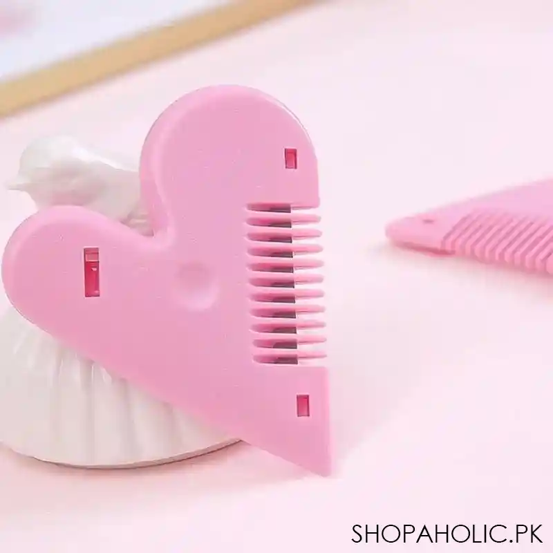 love heart hair trimming comb image3