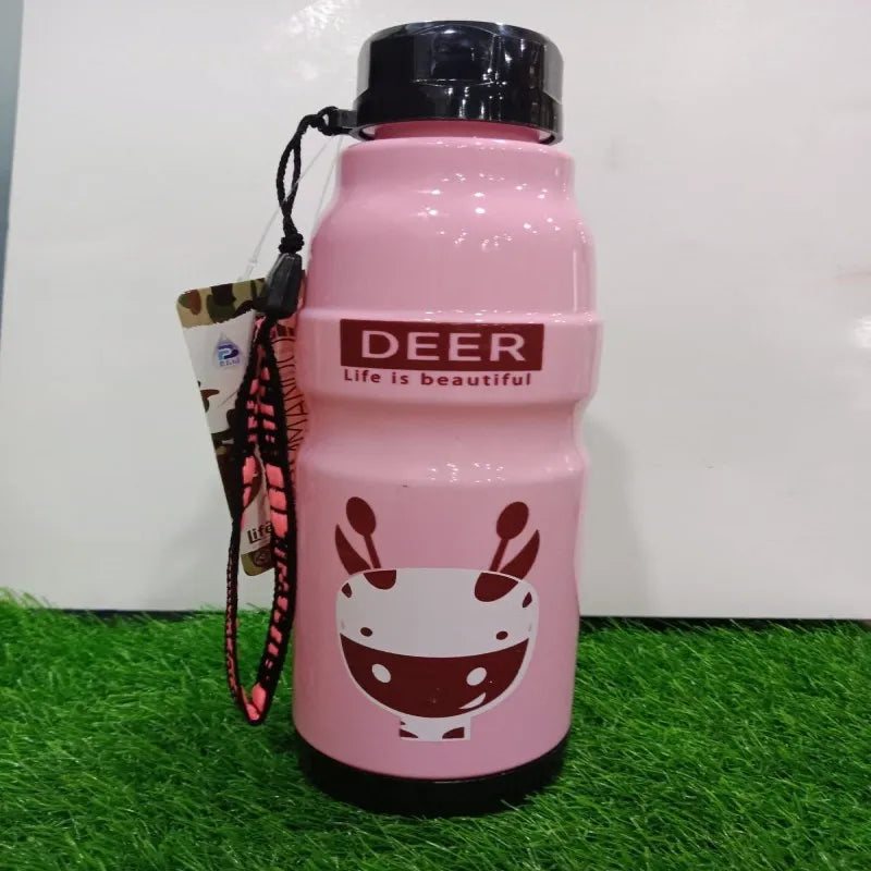 lovely cute water bottle with straw image3