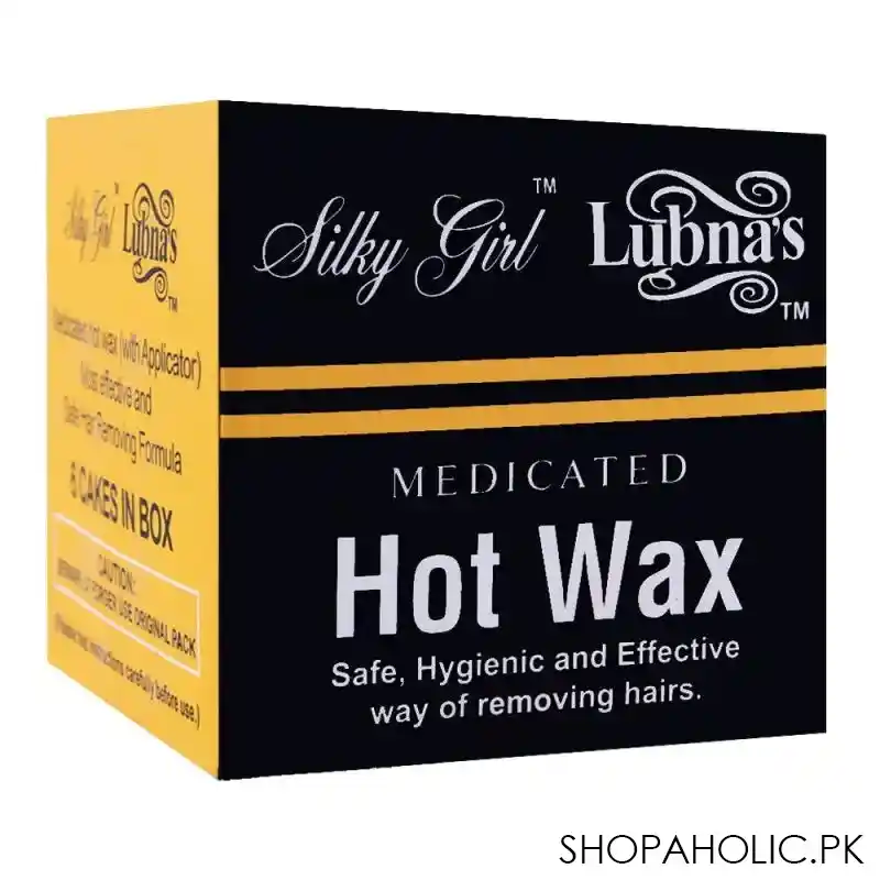 lubna's medicated hot wax 6 cakes in box main image