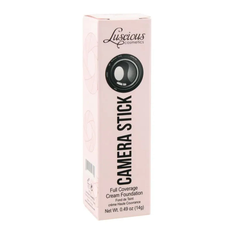 luscious cosmetics camera stick full coverage cream foundation, 3 deep beige image4