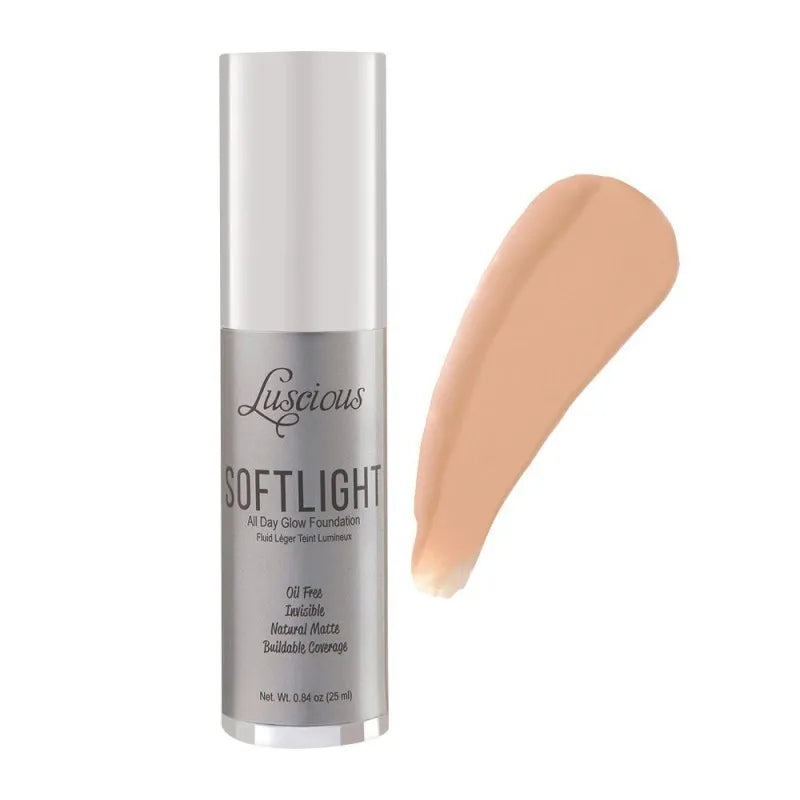 luscious cosmetics soft light all day glow foundation, natural matte, 2.5 main image