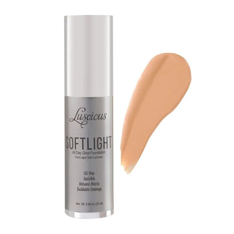 luscious cosmetics soft light all day glow foundation, natural matte, 3 main image