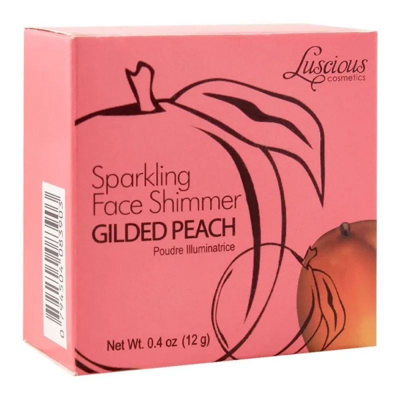 luscious cosmetics sparkling face shimmer, gilded peach image3