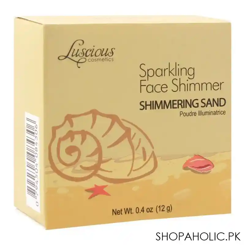 luscious cosmetics sparkling face shimmer, shimmering sand image3