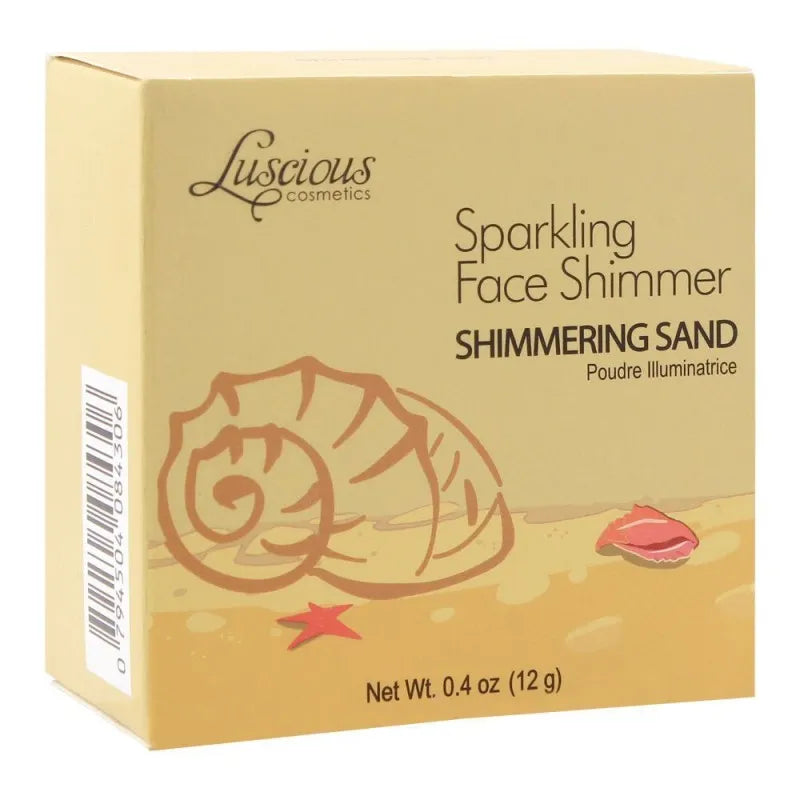 luscious cosmetics sparkling face shimmer, shimmering sand image3