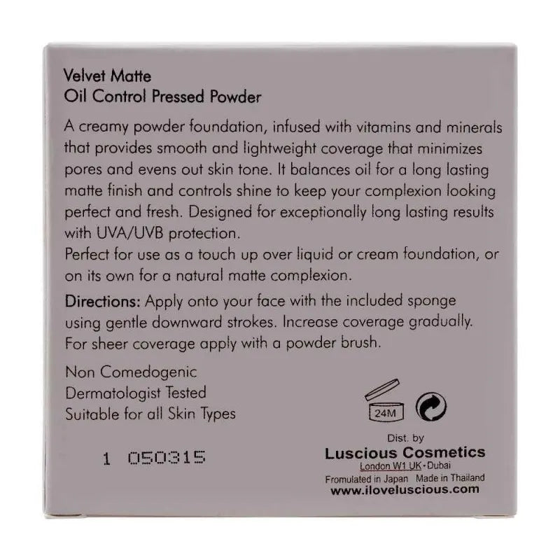 luscious cosmetics velvet matte oil control pressed powder, 00 image5