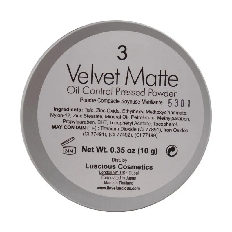 luscious cosmetics velvet matte oil control pressed powder, 3 image3