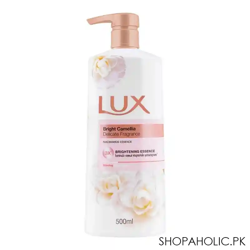 lux bright camellia delicate fragrance glowing body wash, 500ml main image