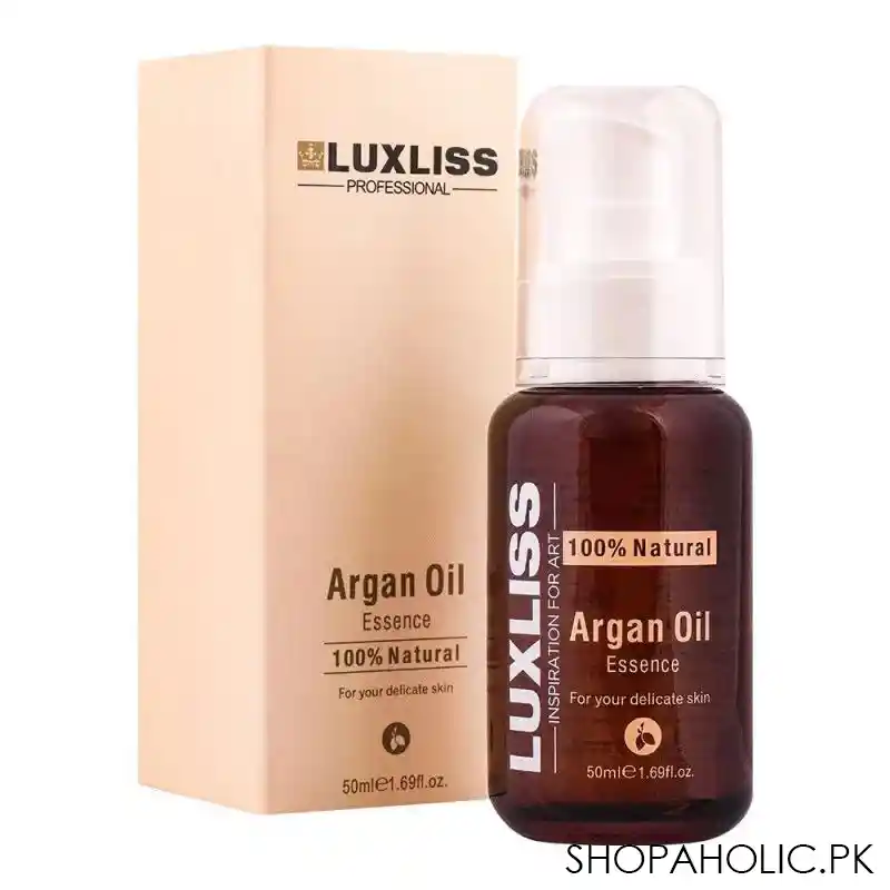 luxliss beaver 100% natural argan oil essence, 50ml main image