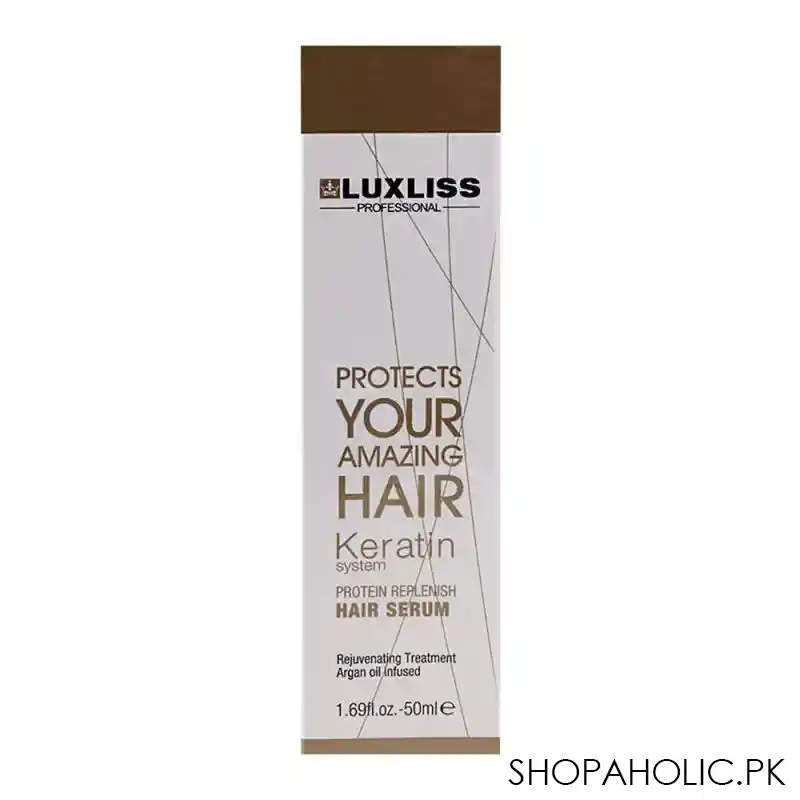 luxliss professional keratin system protein replenish hair serum, 50ml main image