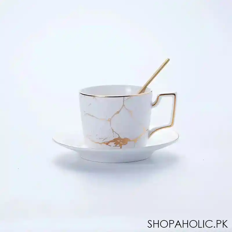 luxury marble ceramic coffee cups and saucers set image3