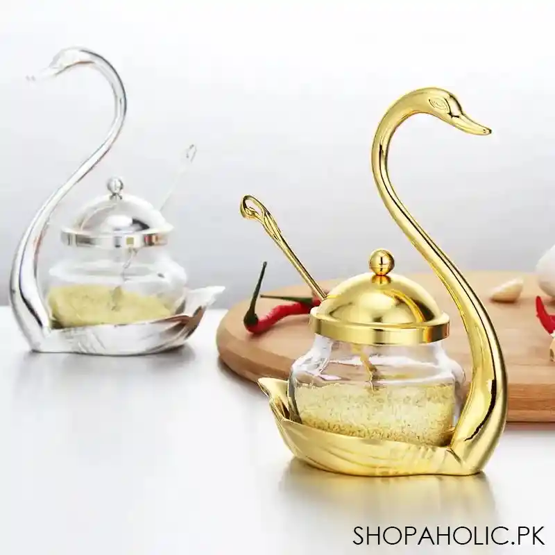 luxury swan sugar pot image2