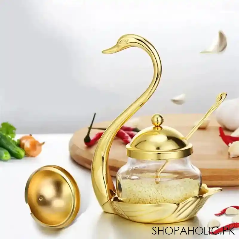 luxury swan sugar pot main image