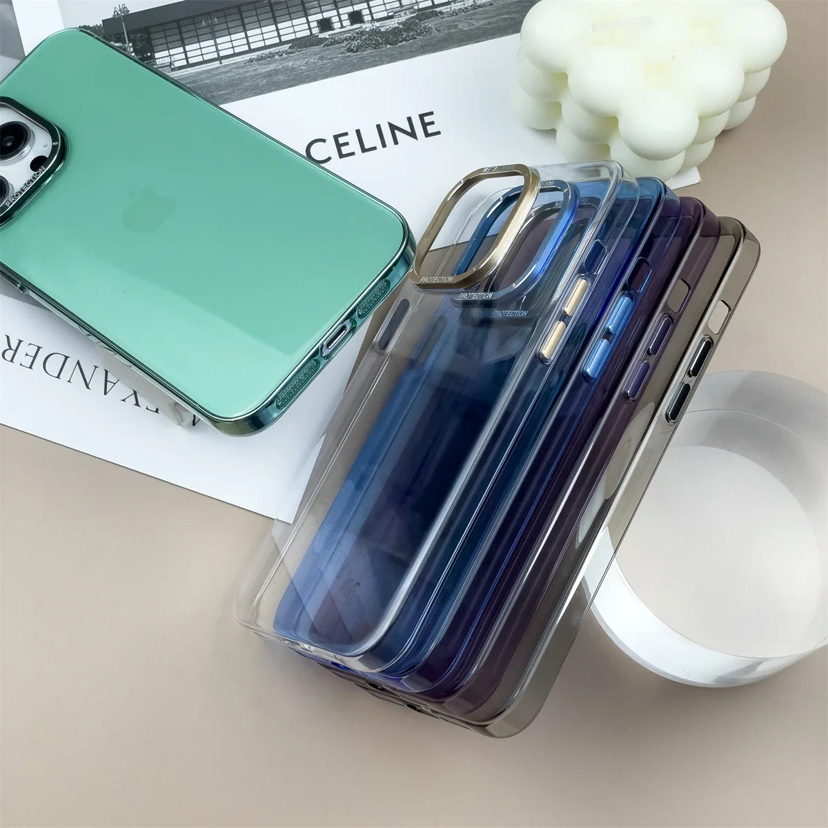 Luxury Transparent Metal Lens Frame iPhone Case Cover