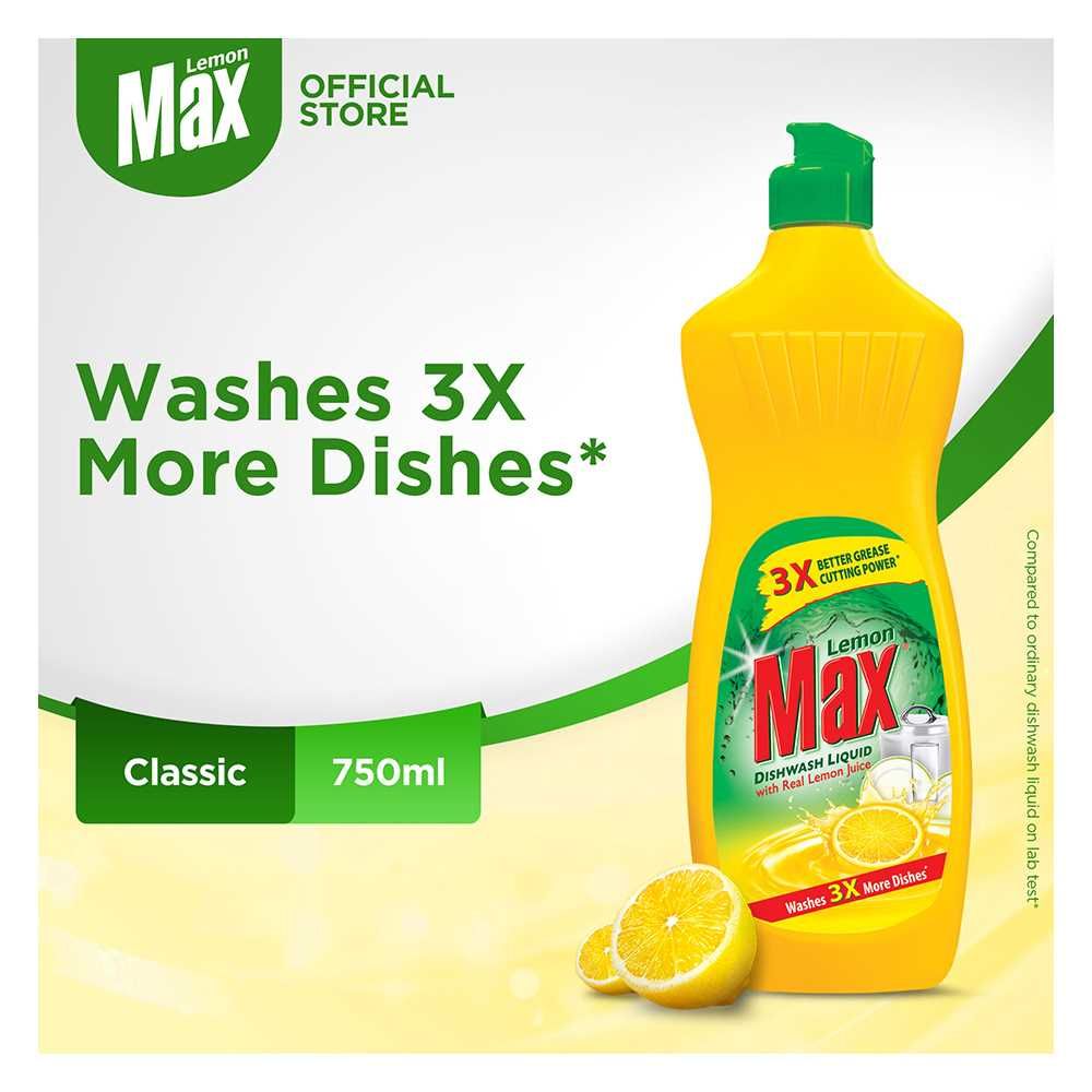 Lemon Max Dishwash Liquid, With Lemon Juice, 750ml - Main Image