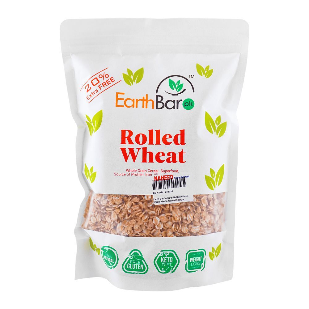 Earth Bar Natural Rolled Wheat Whole Grain Cereal, 300g - Main Image