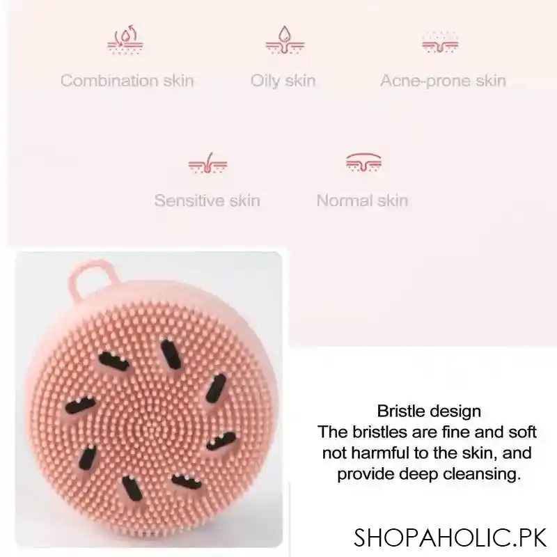 macaron face scrubbing brush image2