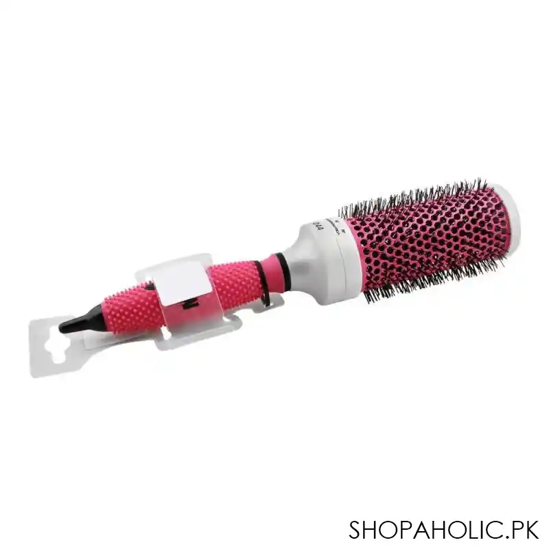 maggie hair brush, silver/red, round, mgbd 44 main image