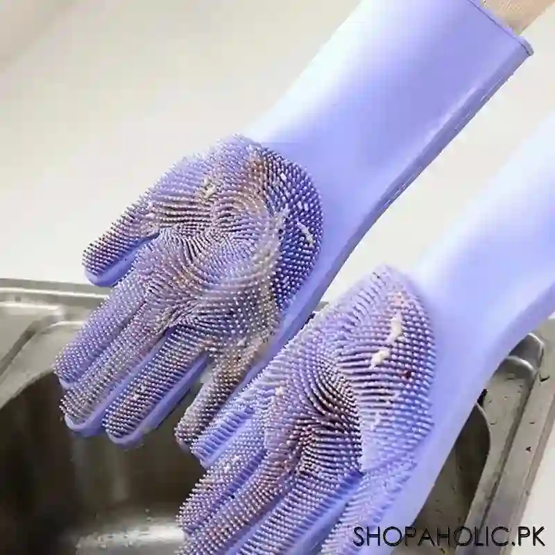 magic multifunction silicone dishwashing gloves (pair) image3