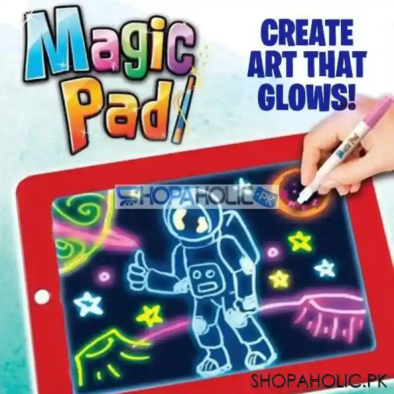 magicpad digital board with glow light and wipes clean main image