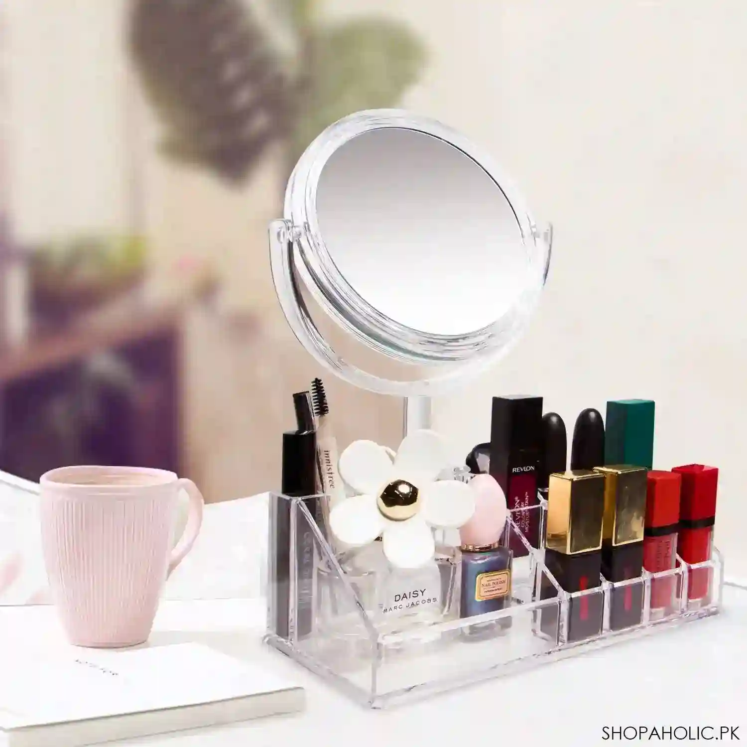 makeup dresser with mirror main image