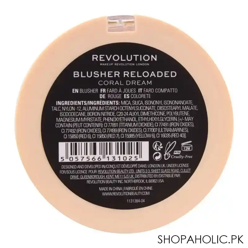 makeup revolution blusher reloaded, coral dream image3