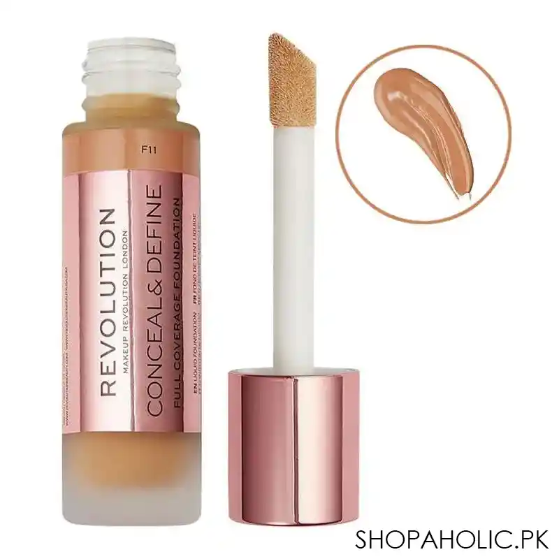 makeup revolution conceal & define full coverage foundation, f11 image2