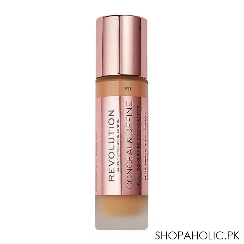 makeup revolution conceal & define full coverage foundation, f11 main image