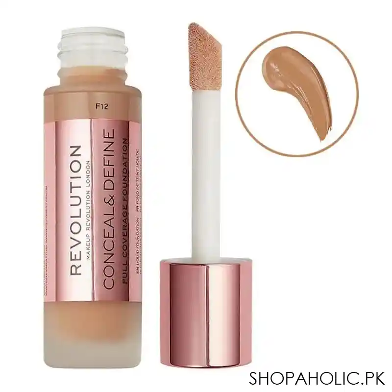 makeup revolution conceal & define full coverage foundation, f12 image2