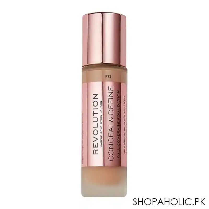 makeup revolution conceal & define full coverage foundation, f12 main image