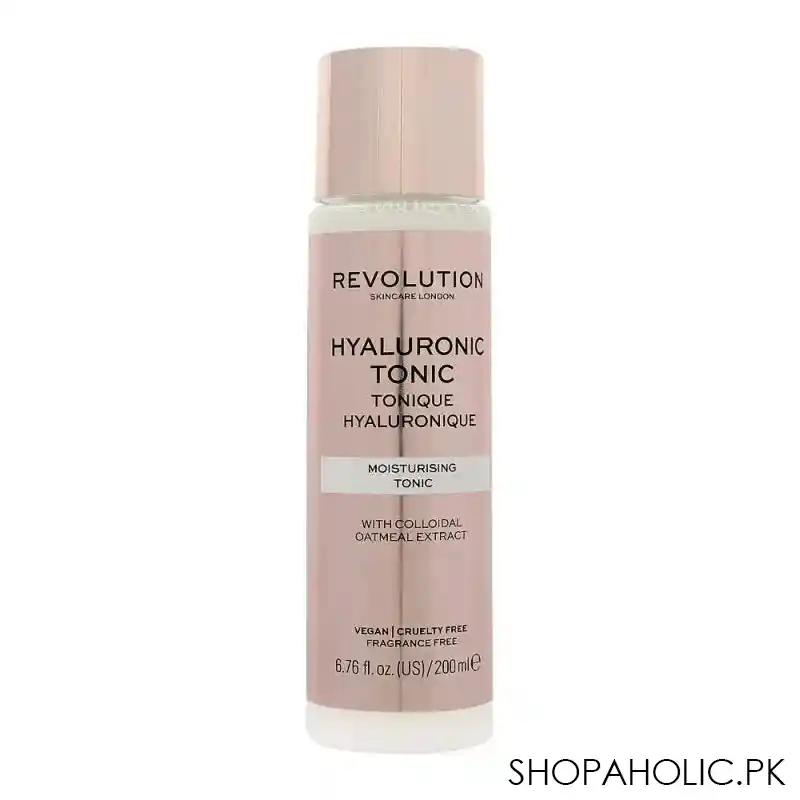 makeup revolution hyaluronic tonic, fragrance free, 200ml main image