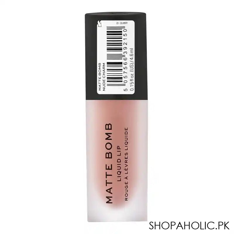 Makeup Revolution Matte Bomb Liquid Lipstick, Nude Charm, 4.6ml - Image 2