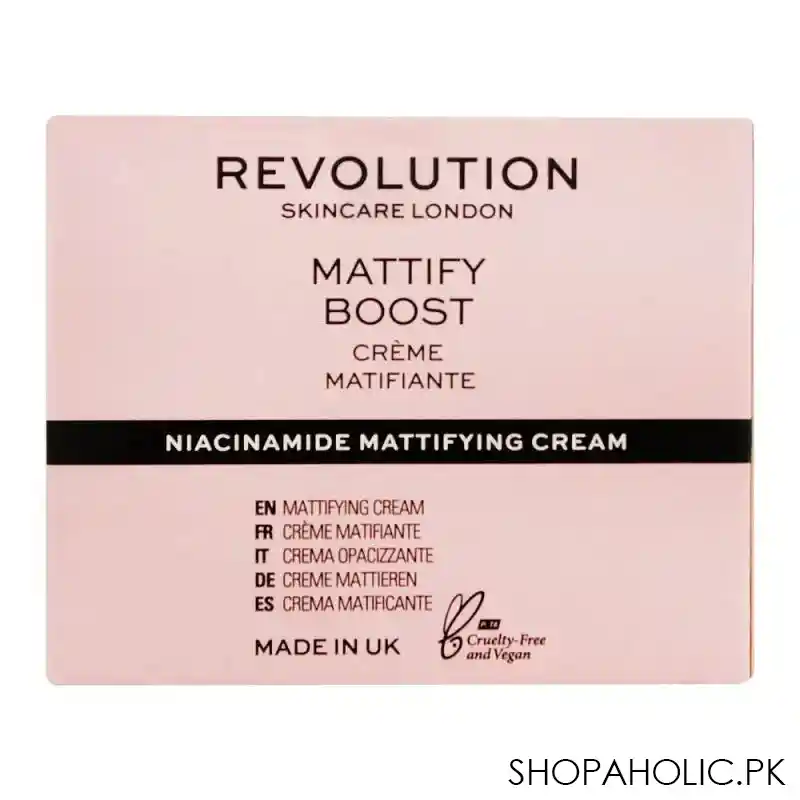 makeup revolution mattify boost niacinamide mattifying cream, fragrance free, 50ml image3